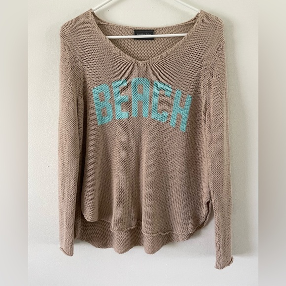 Wooden Ships Sweaters - Wooden Ships BEACH Oversized Slouchy Sweater Boho Beachy Size XS/S Beige